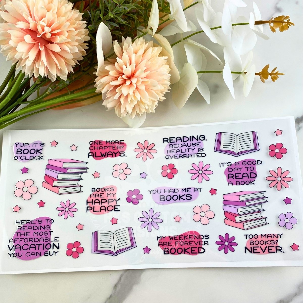 Book Affirmations | 16 oz UV DTF Wrap
