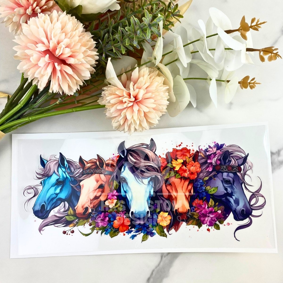 5 Horses | 16 oz UV DTF Wrap