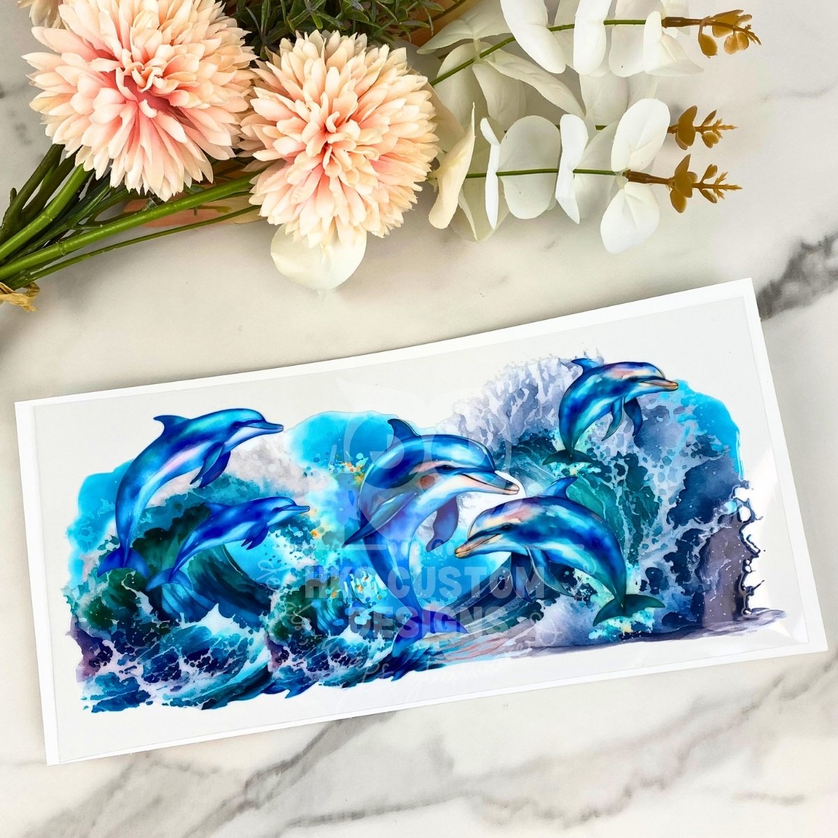 Dolphins | 16 oz UV DTF Wrap