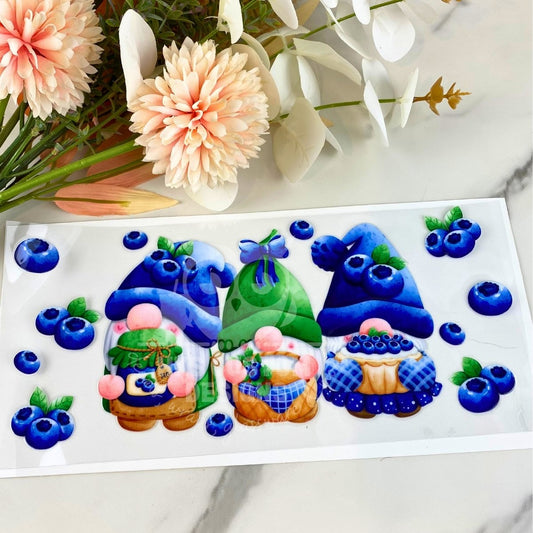 Blueberry Gnomes | 16 oz UV DTF Wrap