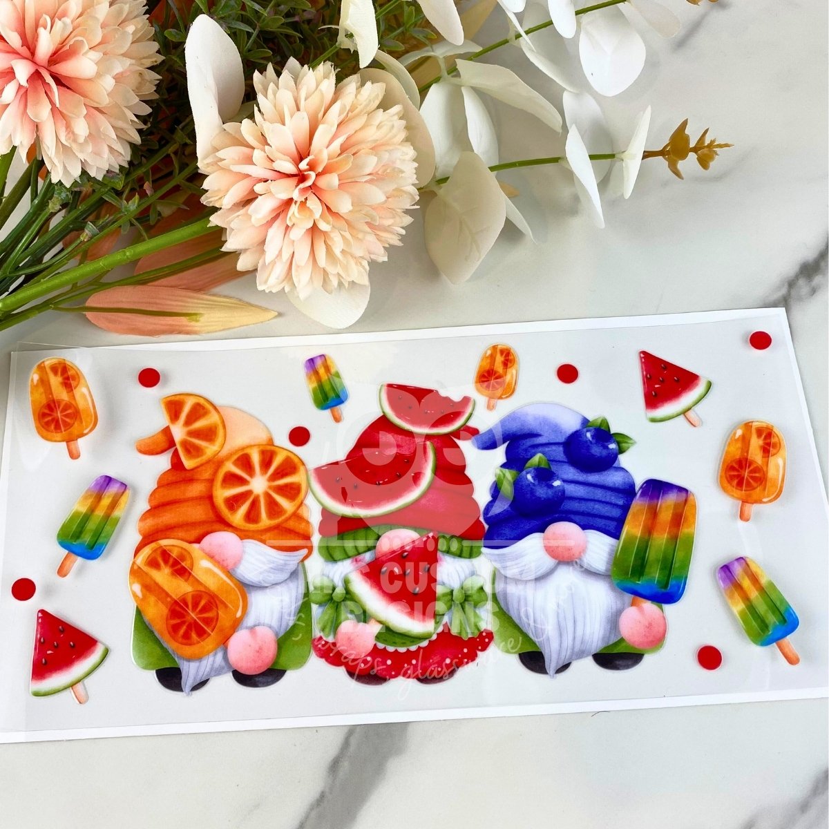 Fruit Gnomes | 16 oz UV DTF Wrap