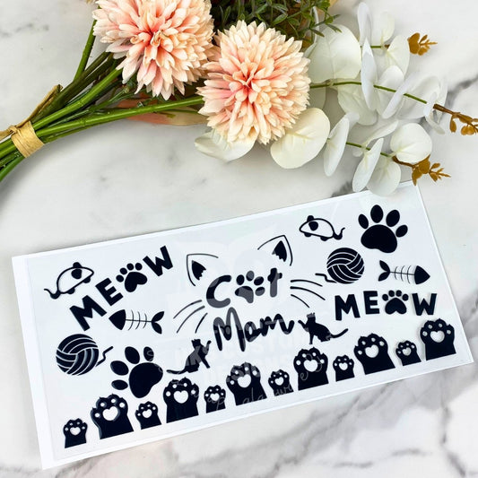 Cat Mom | 16 oz UV DTF Wrap
