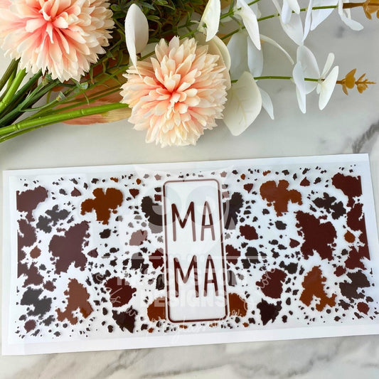 Mama Cow Print | 16 oz UV DTF Wrap