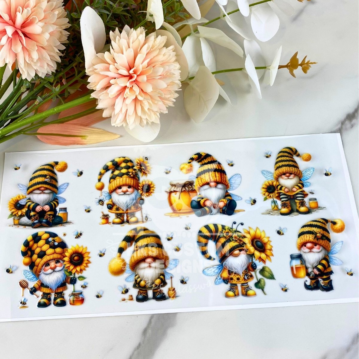 Bee Gnomes1 | 16 oz UV DTF Wrap