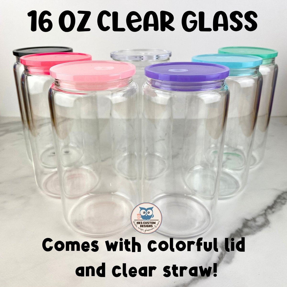 16 oz Clear Glass