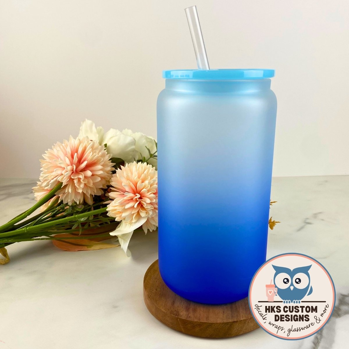 16 oz Frosted Ombre Glass