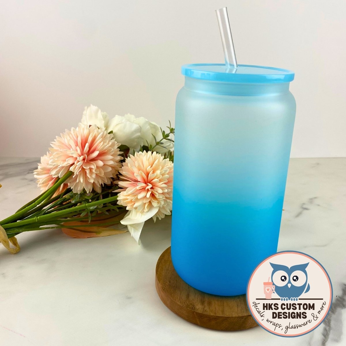 16 oz Frosted Ombre Glass