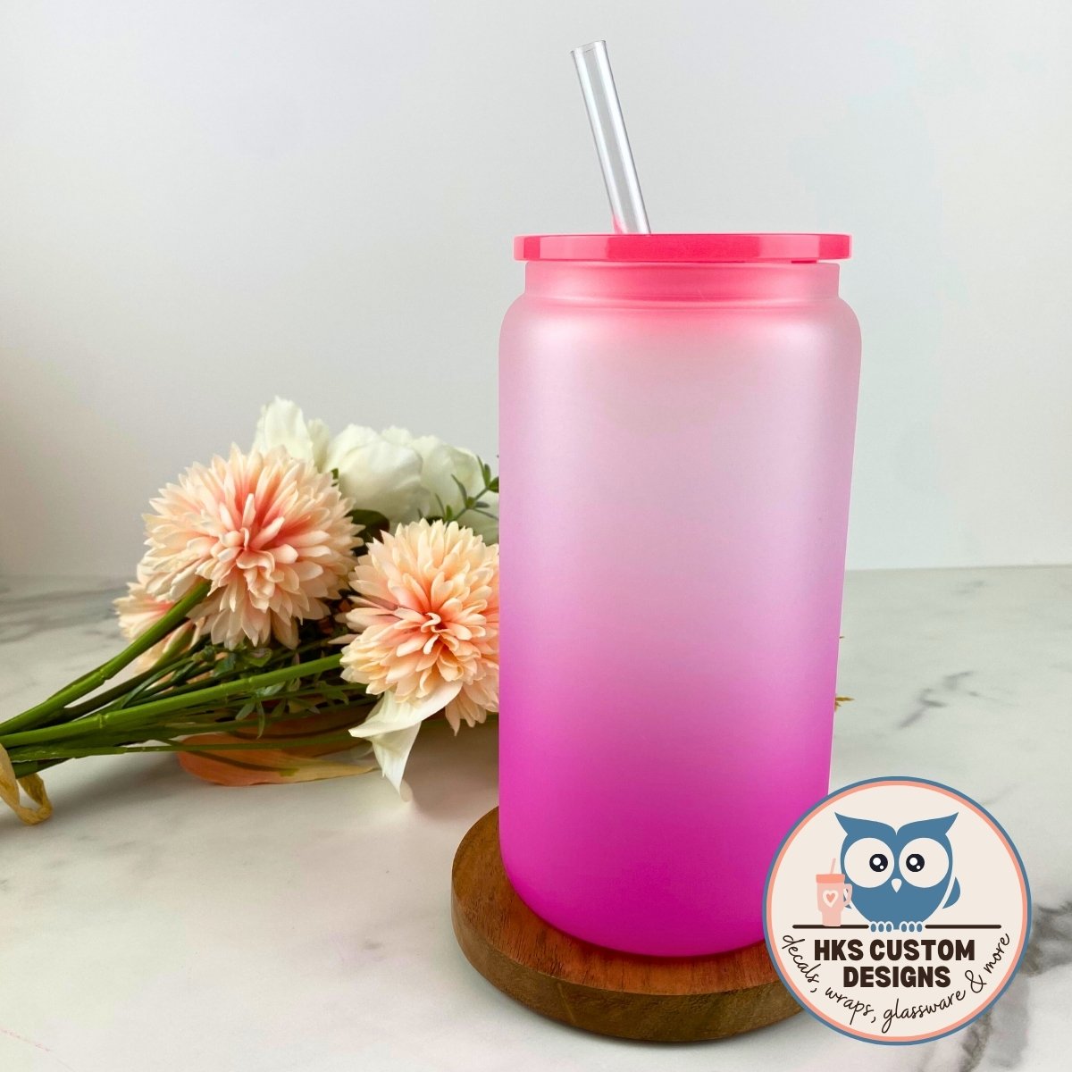 16 oz Frosted Ombre Glass