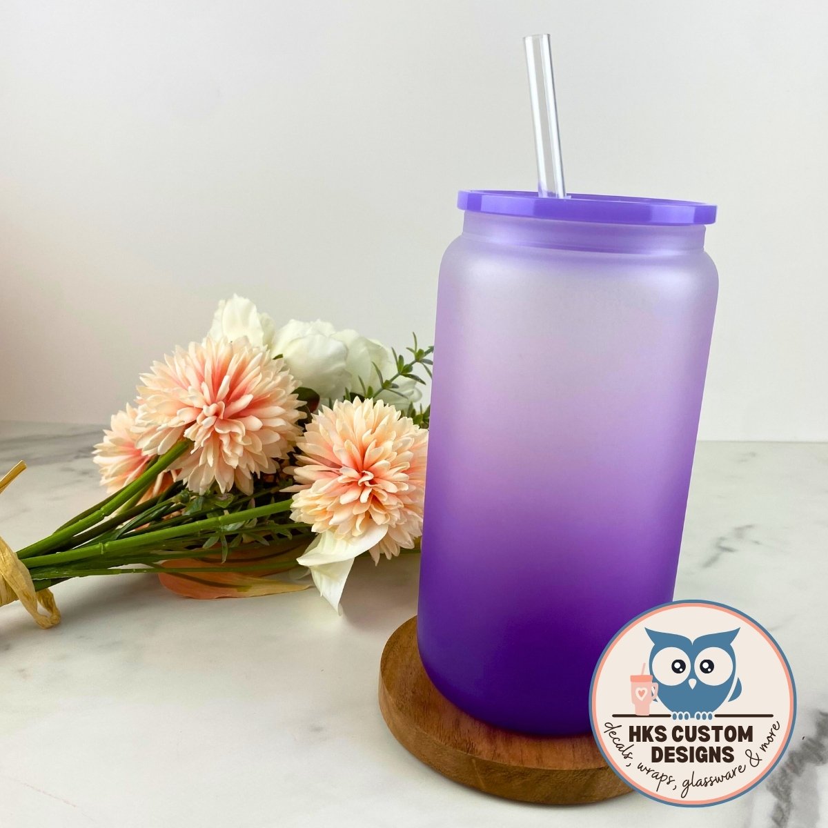 16 oz Frosted Ombre Glass
