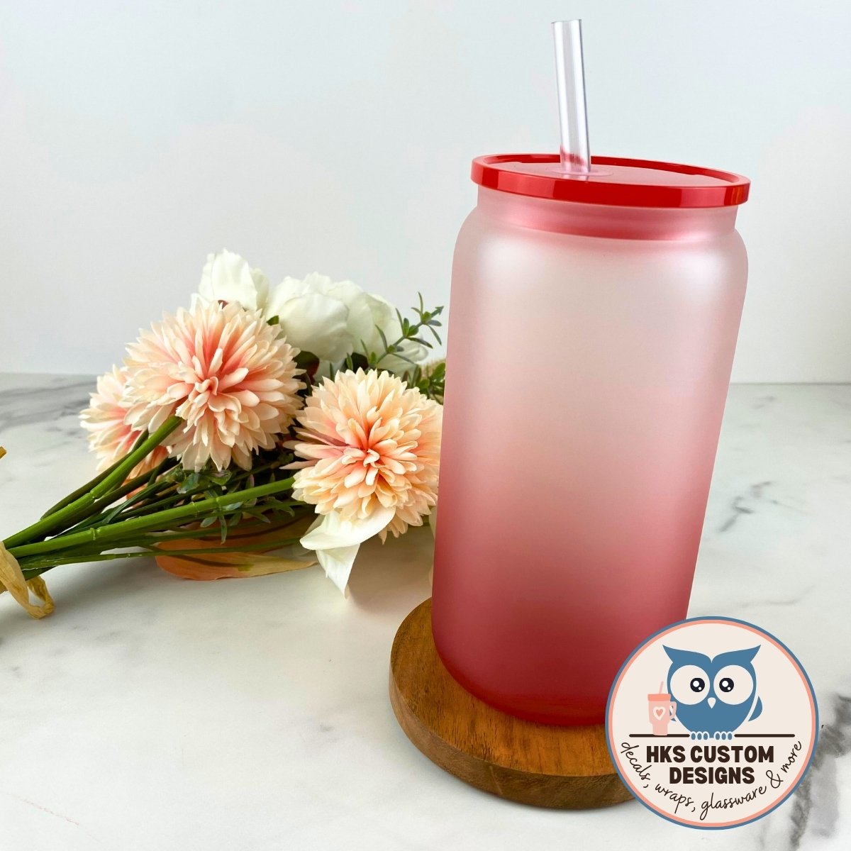 16 oz Frosted Ombre Glass