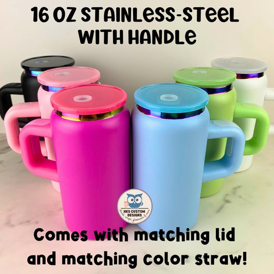 16 oz Stainless Steel with Handle
