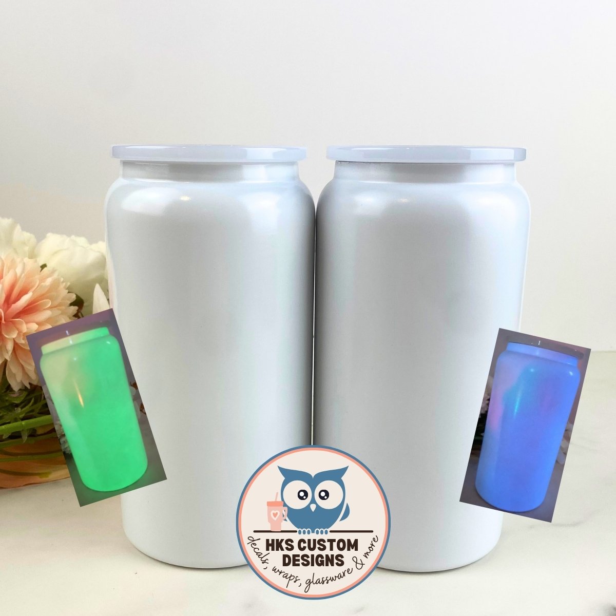 16 oz Stainless Steel Glow-in-the-Dark