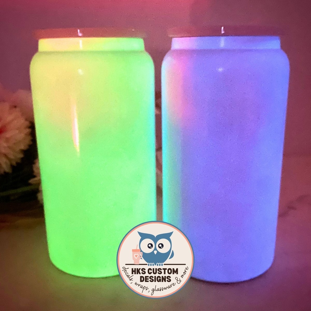 16 oz Stainless Steel Glow-in-the-Dark