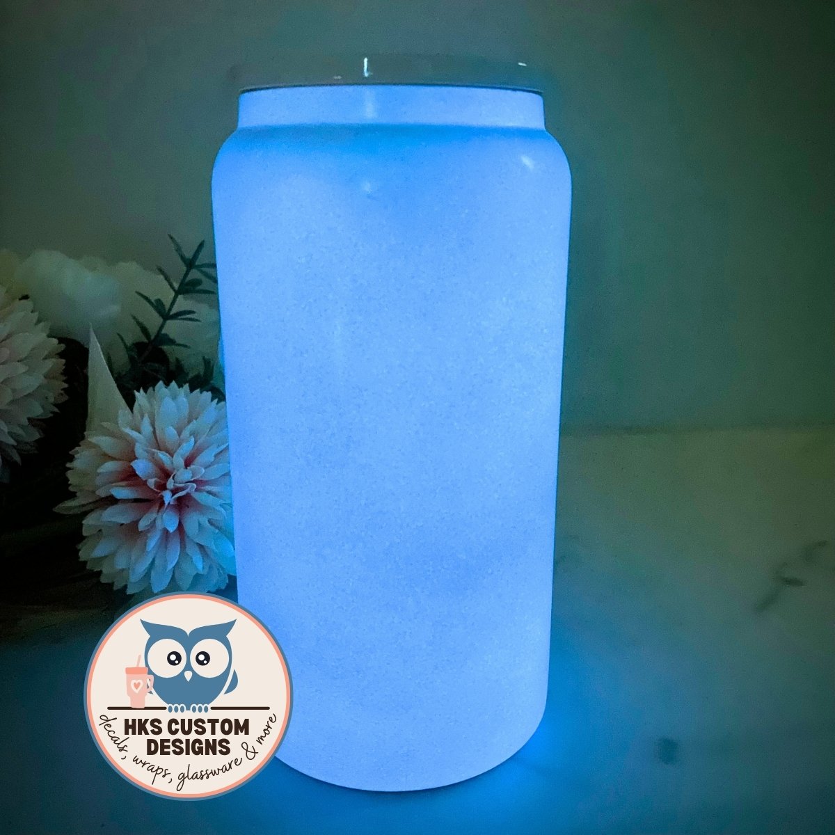16 oz Stainless Steel Glow-in-the-Dark