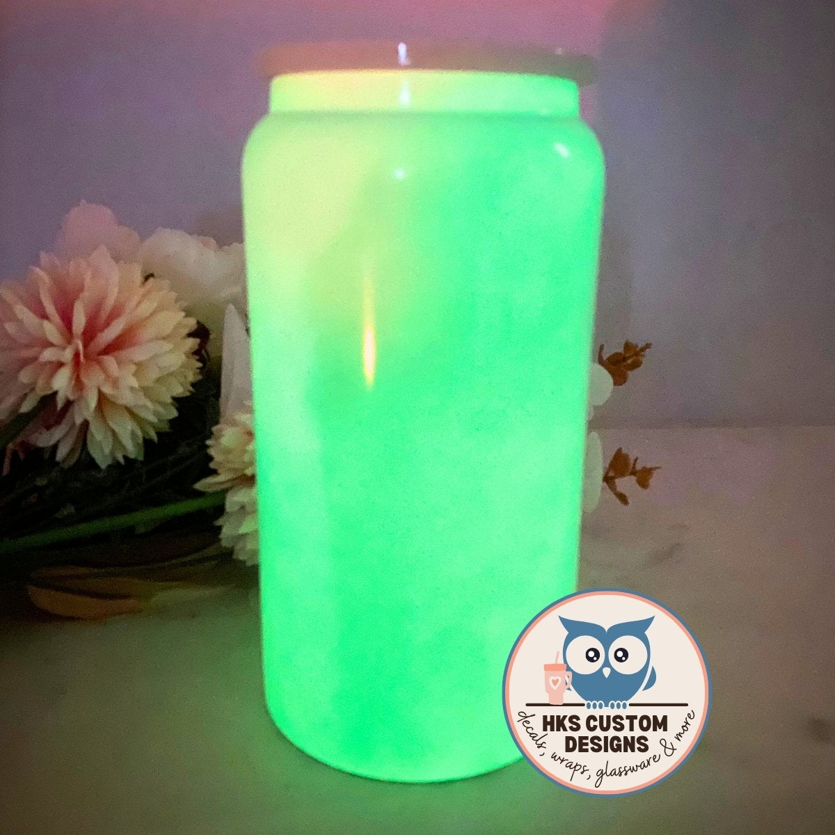 16 oz Stainless Steel Glow-in-the-Dark