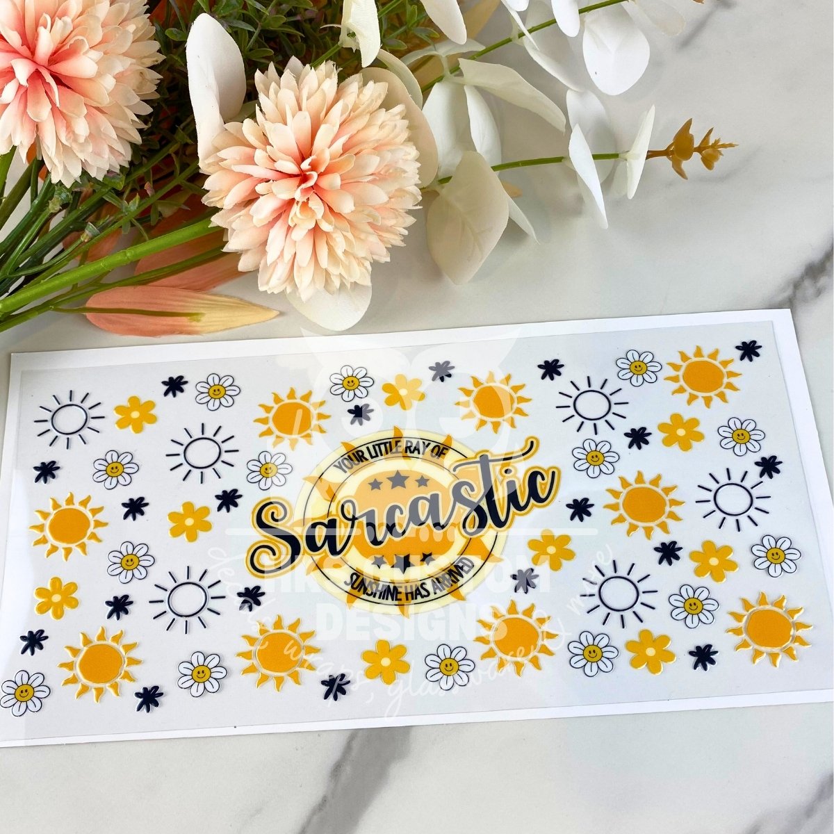 Sarcastic Sunshine | 16 oz UV DTF Wrap