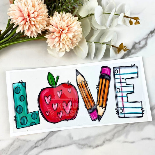 Teacher LOVE | 16 oz UV DTF Wrap
