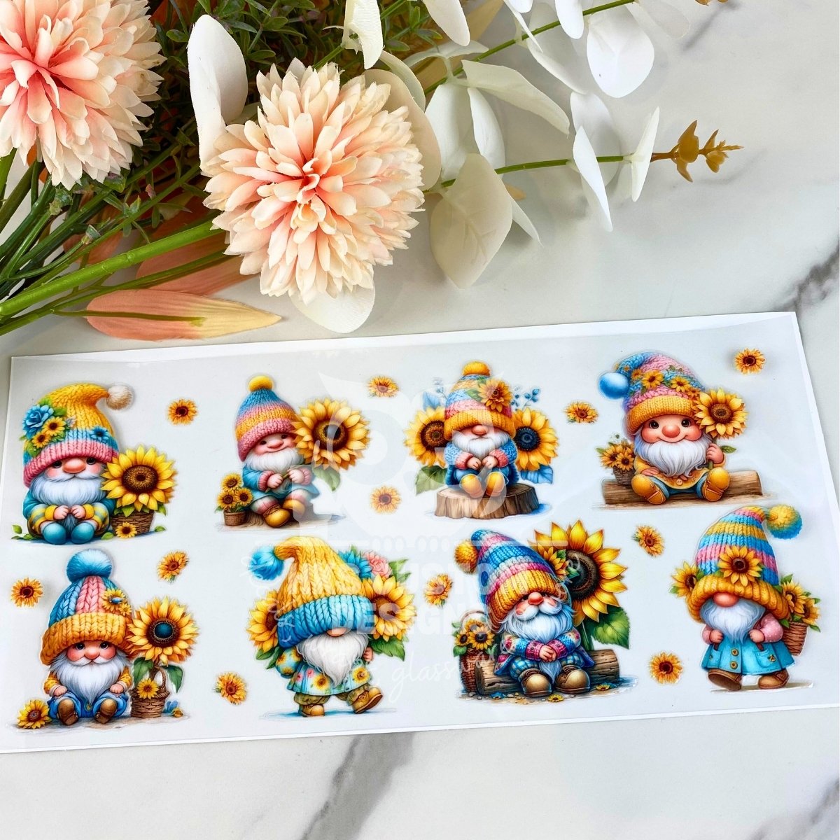 Sunflower Gnomes2 | 16 oz UV DTF Wrap