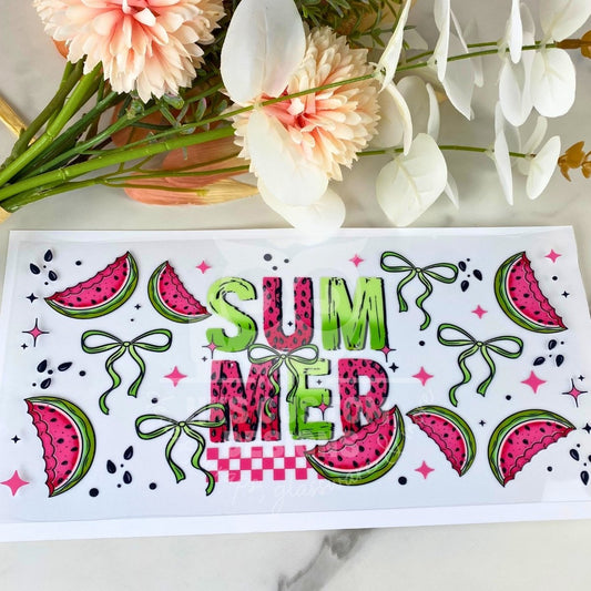 Summer Watermelon | 16 oz UV DTF Wrap