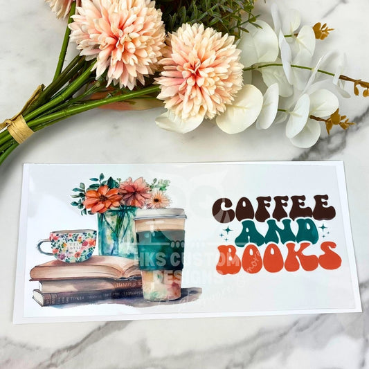 Coffee & Books | 16 oz UV DTF Wrap