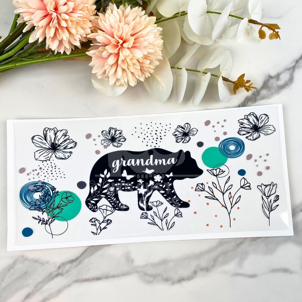 Grandma Bear | 16 oz UV DTF Wrap