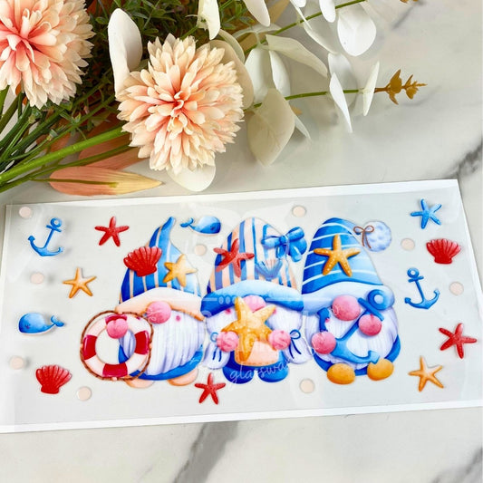 Nautical Gnomes | 16 oz UV DTF Wrap
