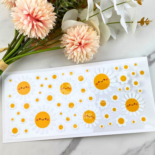 Happy Daisy | 16 oz UV DTF Wrap