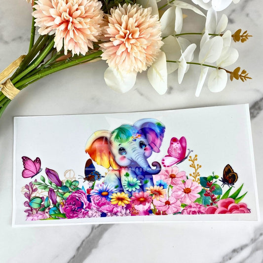 Baby Elephant | 16 oz UV DTF Wrap