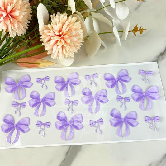Lavender Bows | 16 oz UV DTF Wrap