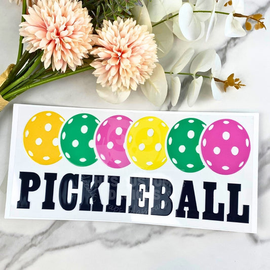 Pickleball (black text) | 16 oz UV DTF Wrap