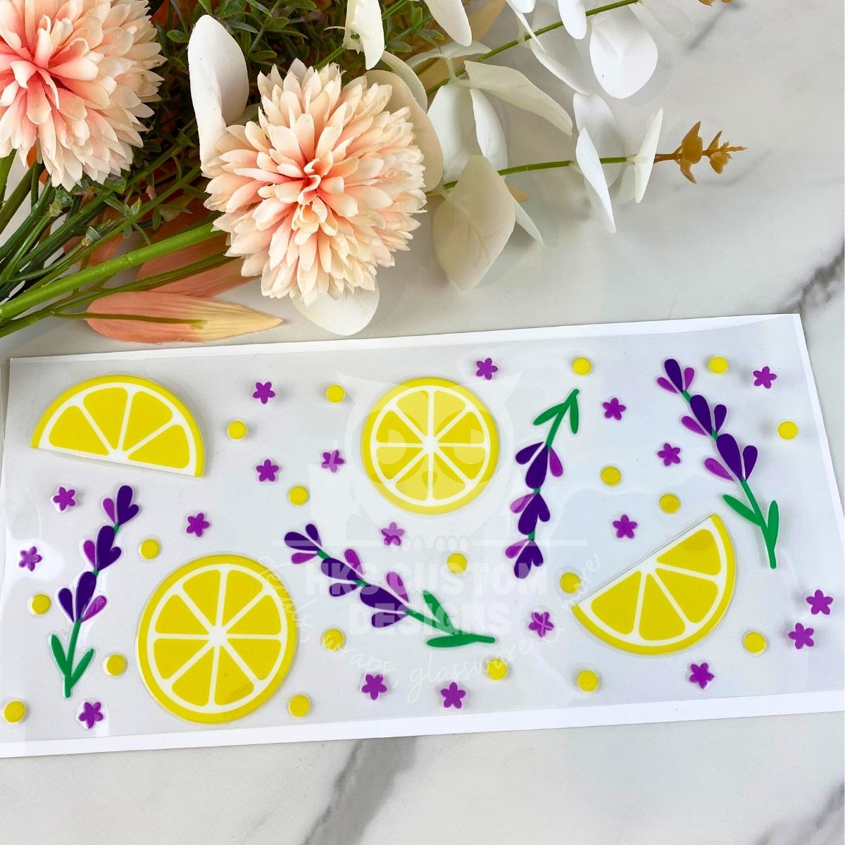 Lemons and Lavender | 16 oz UV DTF Wrap