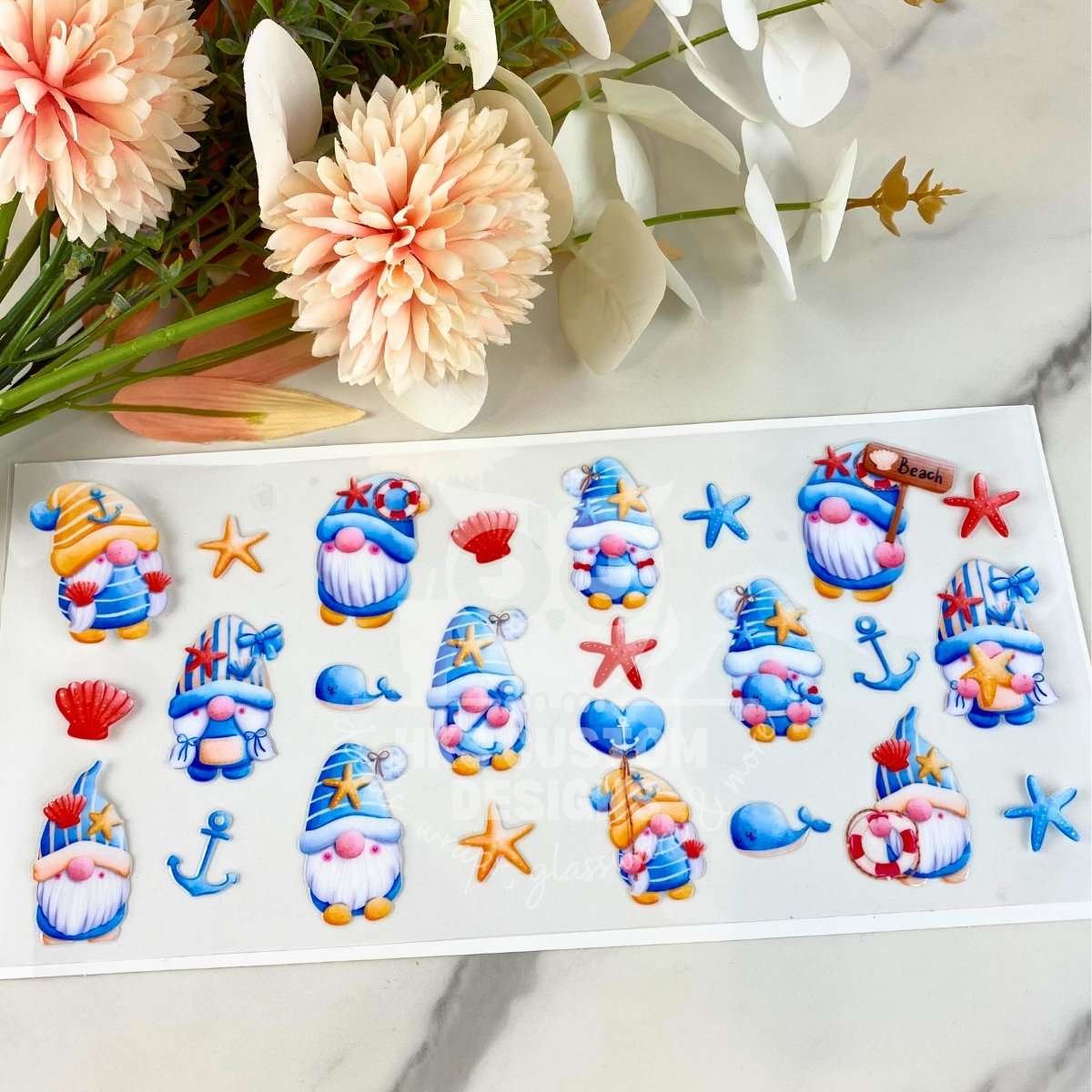 Nautical Gnomes2 | 16 oz UV DTF Wrap