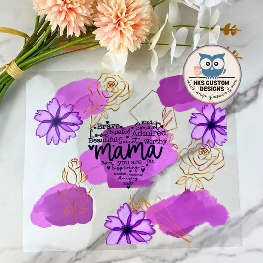 Mama (purple) | 20/25 oz UV DTF Wrap