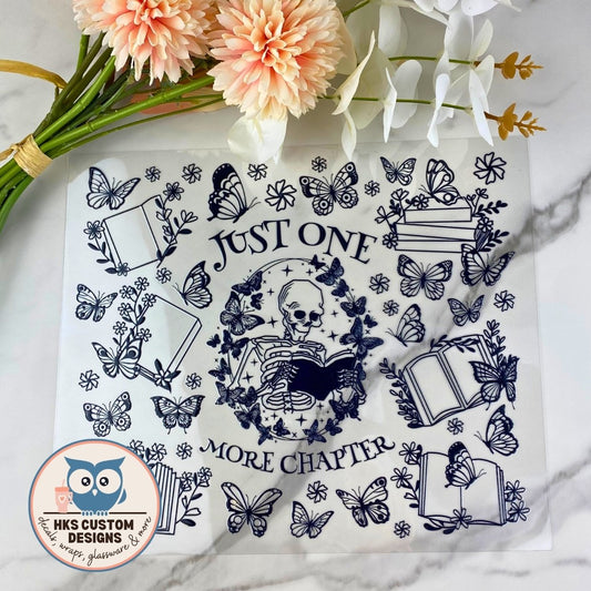 Just one more Chapter Skeleton | 20/25 oz UV DTF Wrap