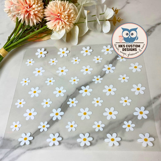 White Daisies | 20/25 oz UV DTF Wrap