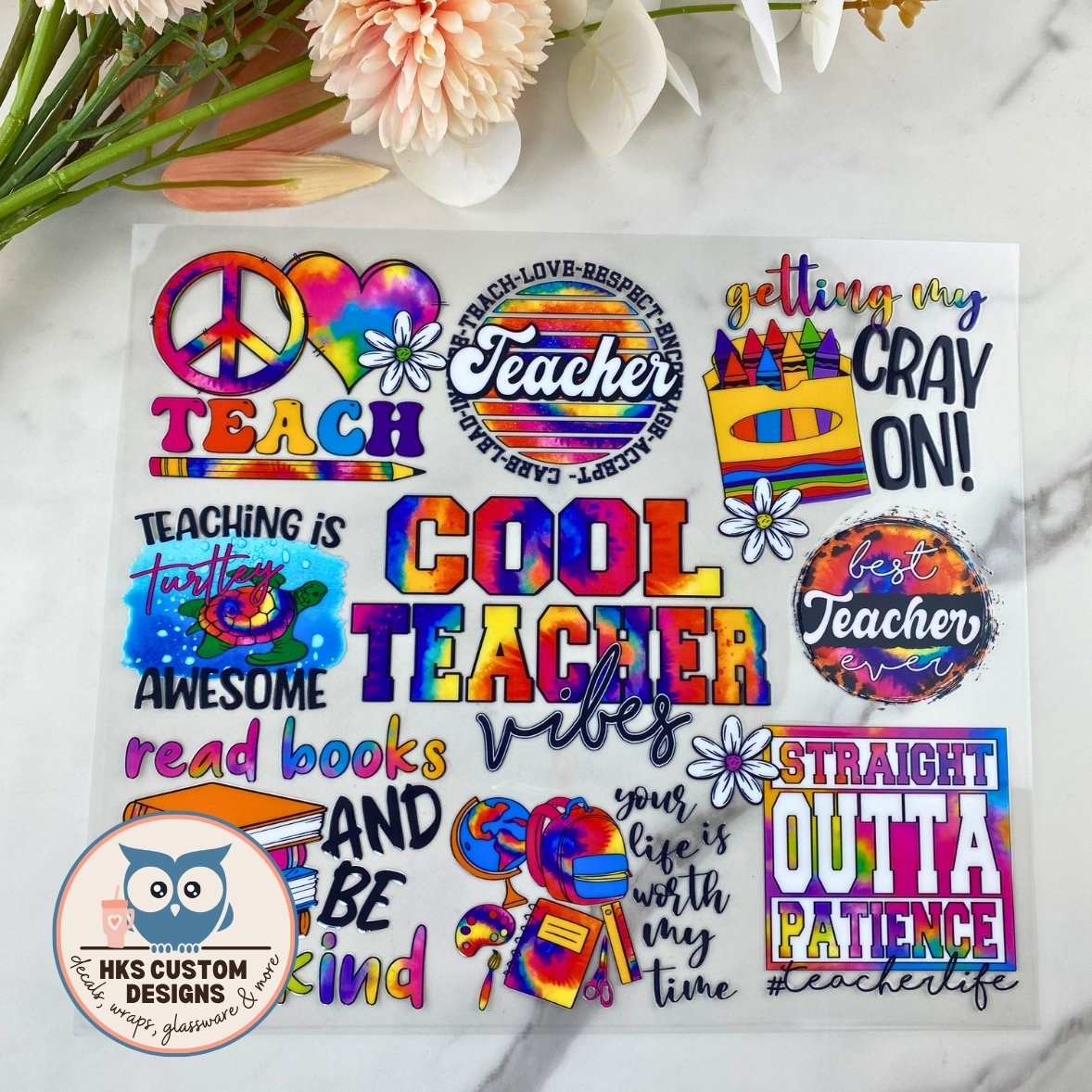 Cool Teacher Vibes | 20/25 oz UV DTF Wrap