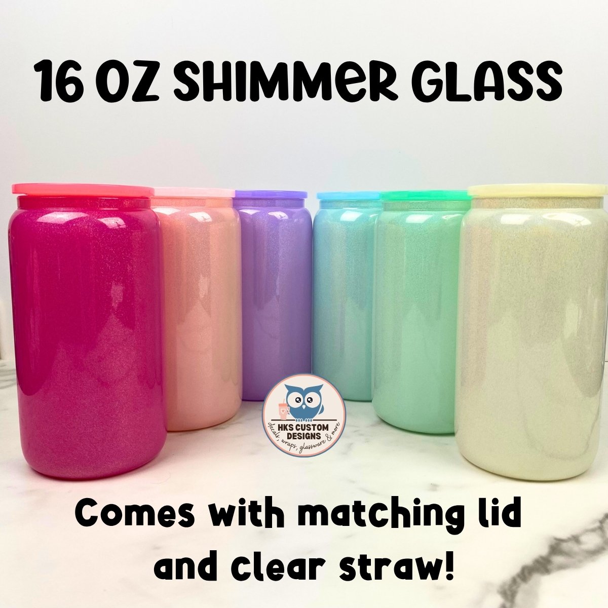 16 oz Shimmer Glass