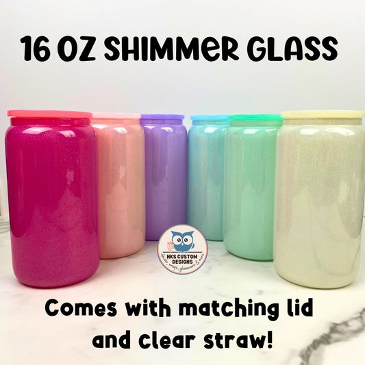 16 oz Shimmer Glass