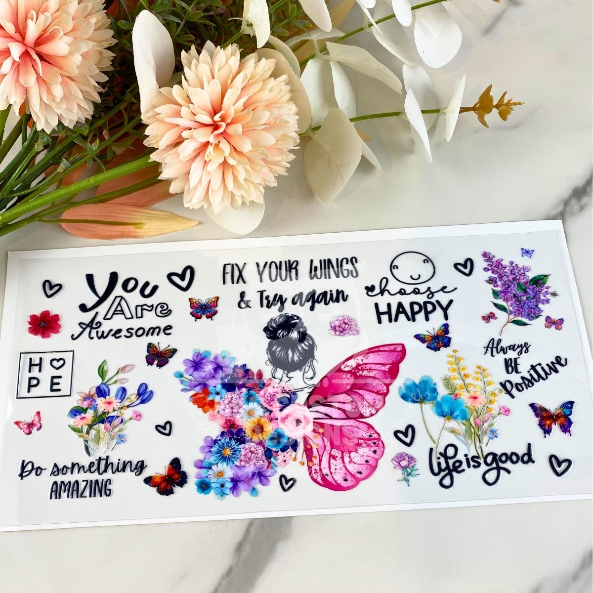 Fix Your Wings and Try Again | 16 oz UV DTF Wrap