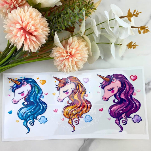 3 Unicorns2 | 16 oz UV DTF Wrap