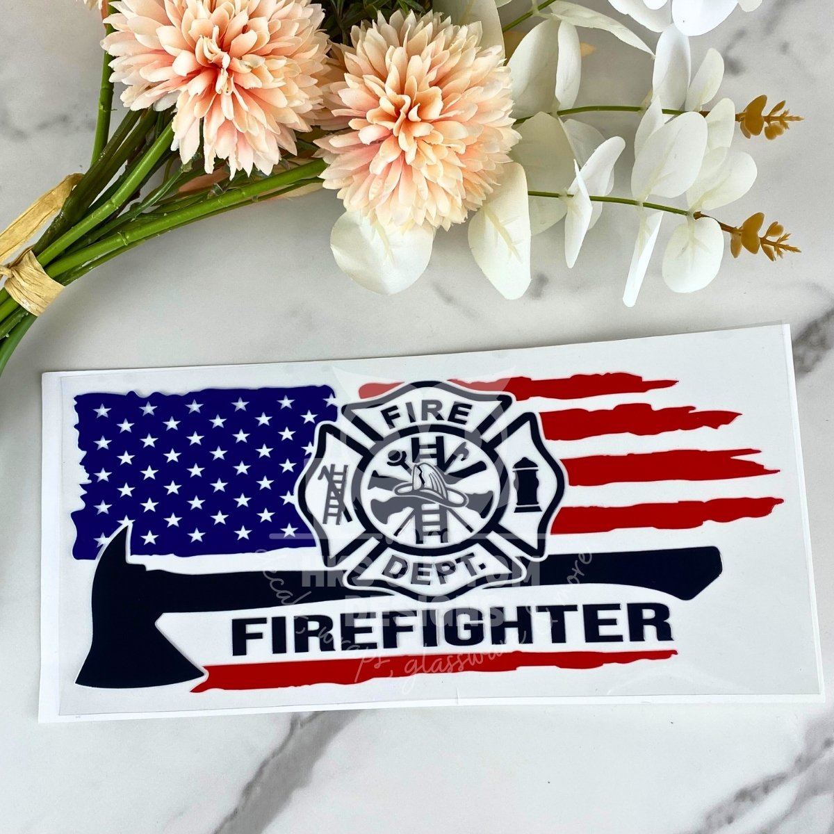 Firefighter | 16 oz UV DTF Wrap