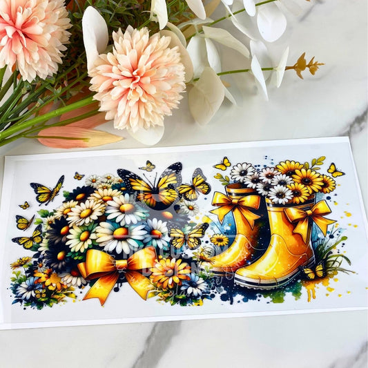 Boots and Daisies | 16 oz UV DTF Wrap