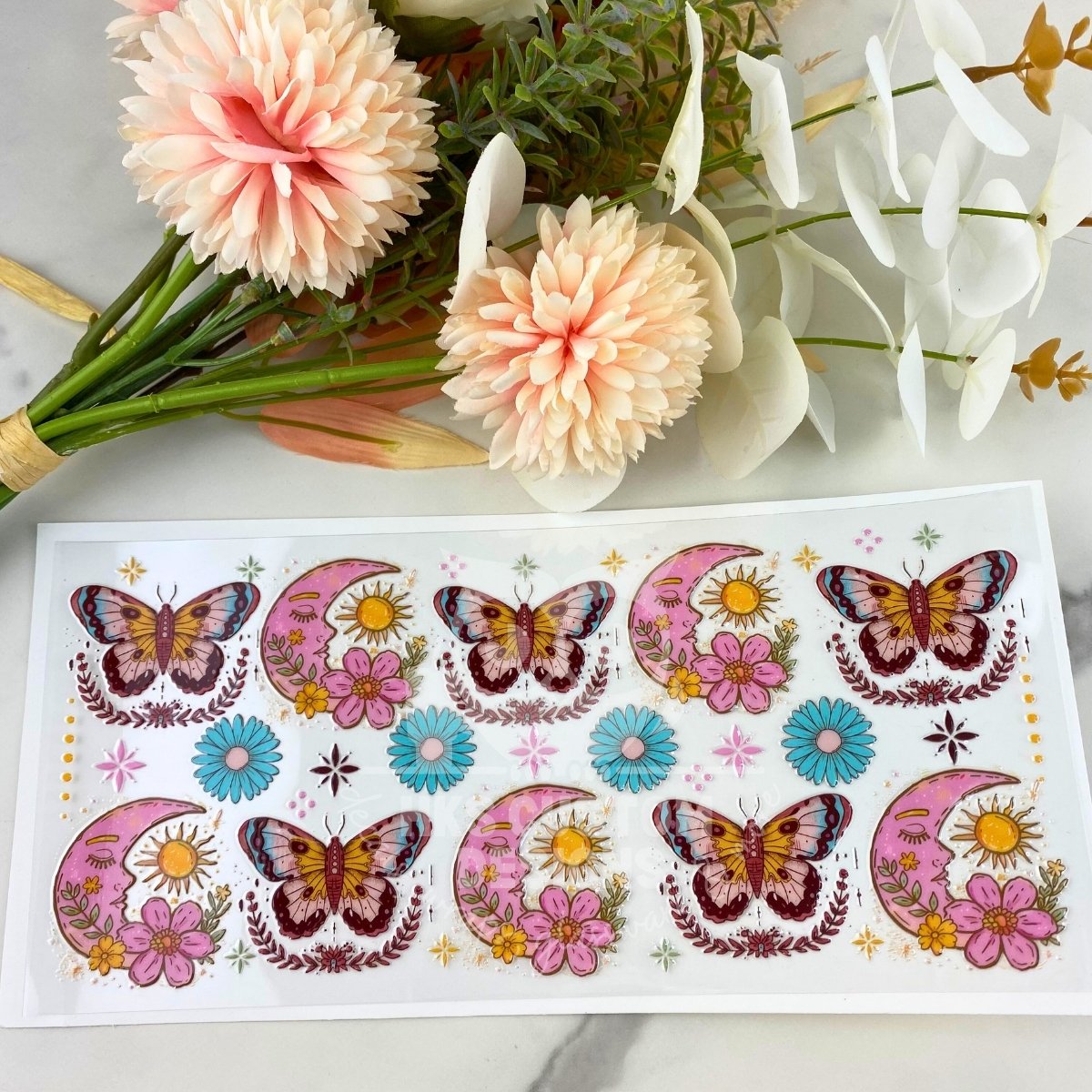 Moths and Moons | 16 oz UV DTF Wrap