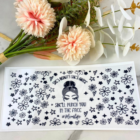 Sarcastic Mama | 16 oz UV DTF Wrap