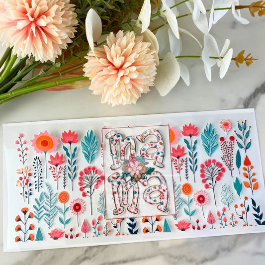 Mama Floral | 16 oz UV DTF Wrap