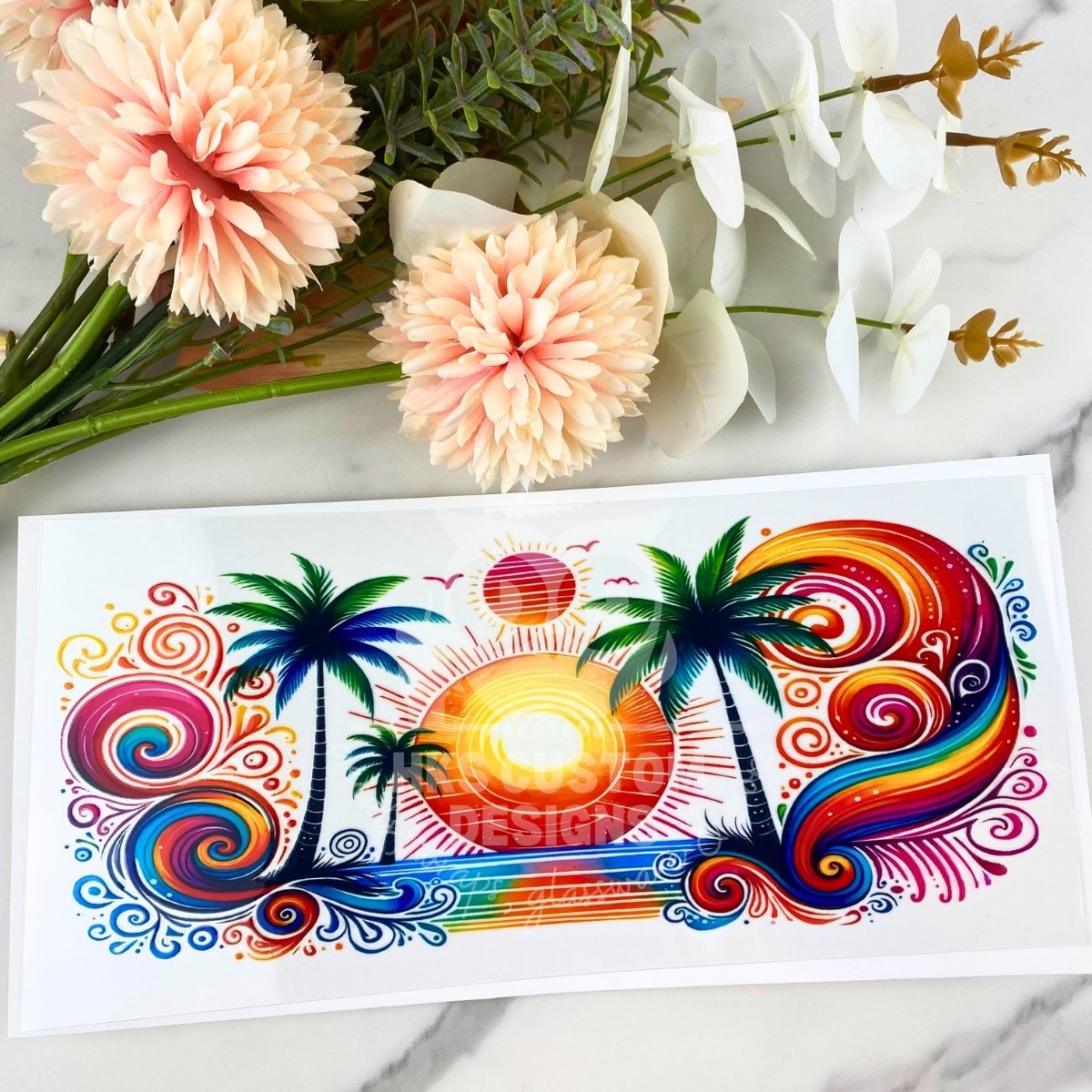 Sunset | 16 oz UV DTF Wrap