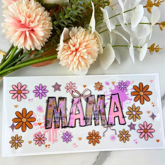 Paint Splatter Mama | 16 oz UV DTF Wrap