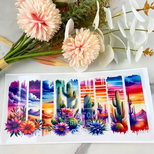Western Brush Strokes | 16 oz UV DTF Wrap