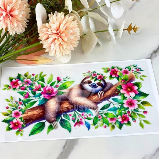 Cute Sloth | 16 oz UV DTF Wrap