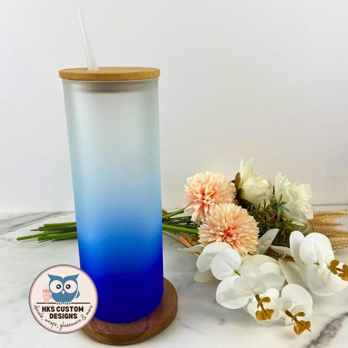 25 oz Frosted Ombre Glass
